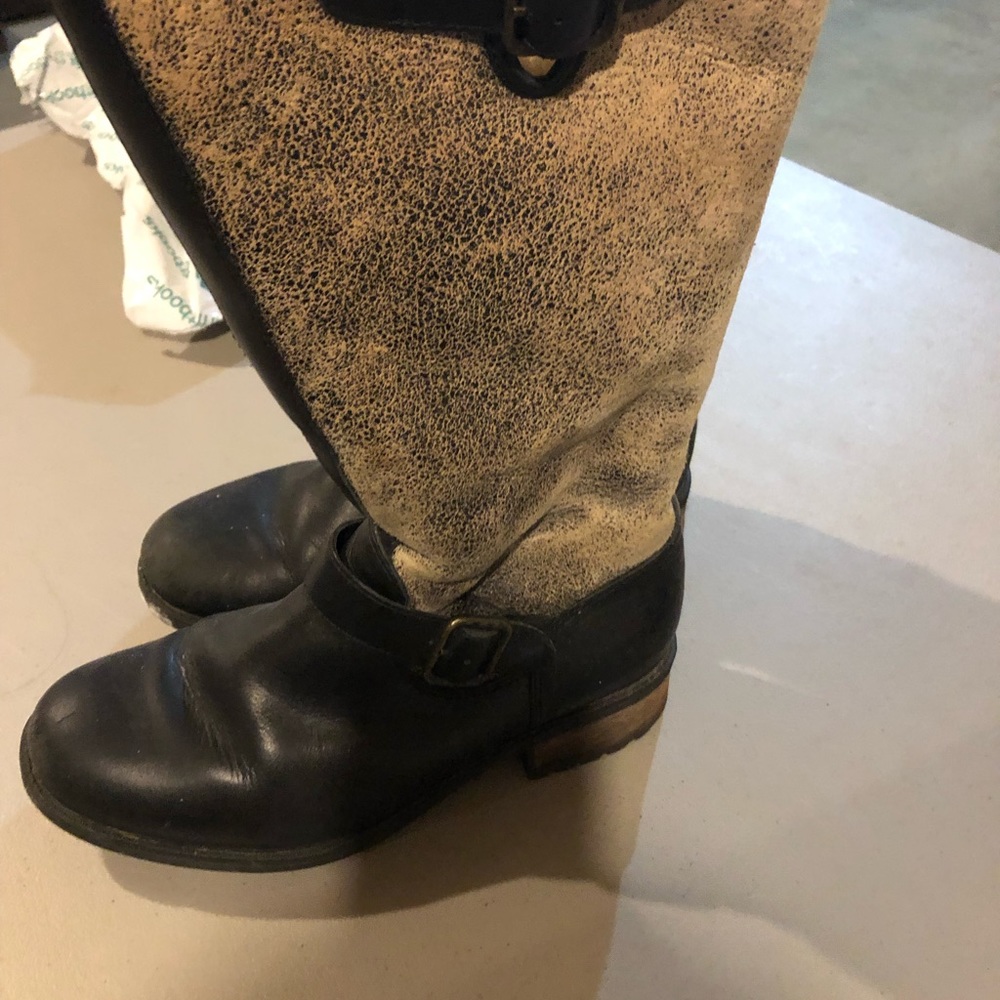 Black womens ugg fleeced lined boots